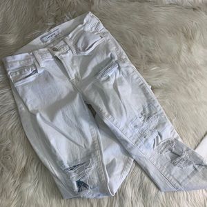 J Brand white distressed jeans